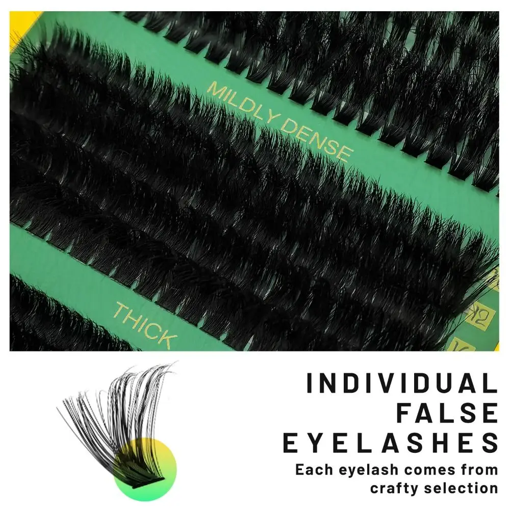 Natural Look False Eyelashes Bond and Seal Wispy Style DIY Lash Extension Kit Cluster Design Fake Eyelash Makeup Enhancement view 4