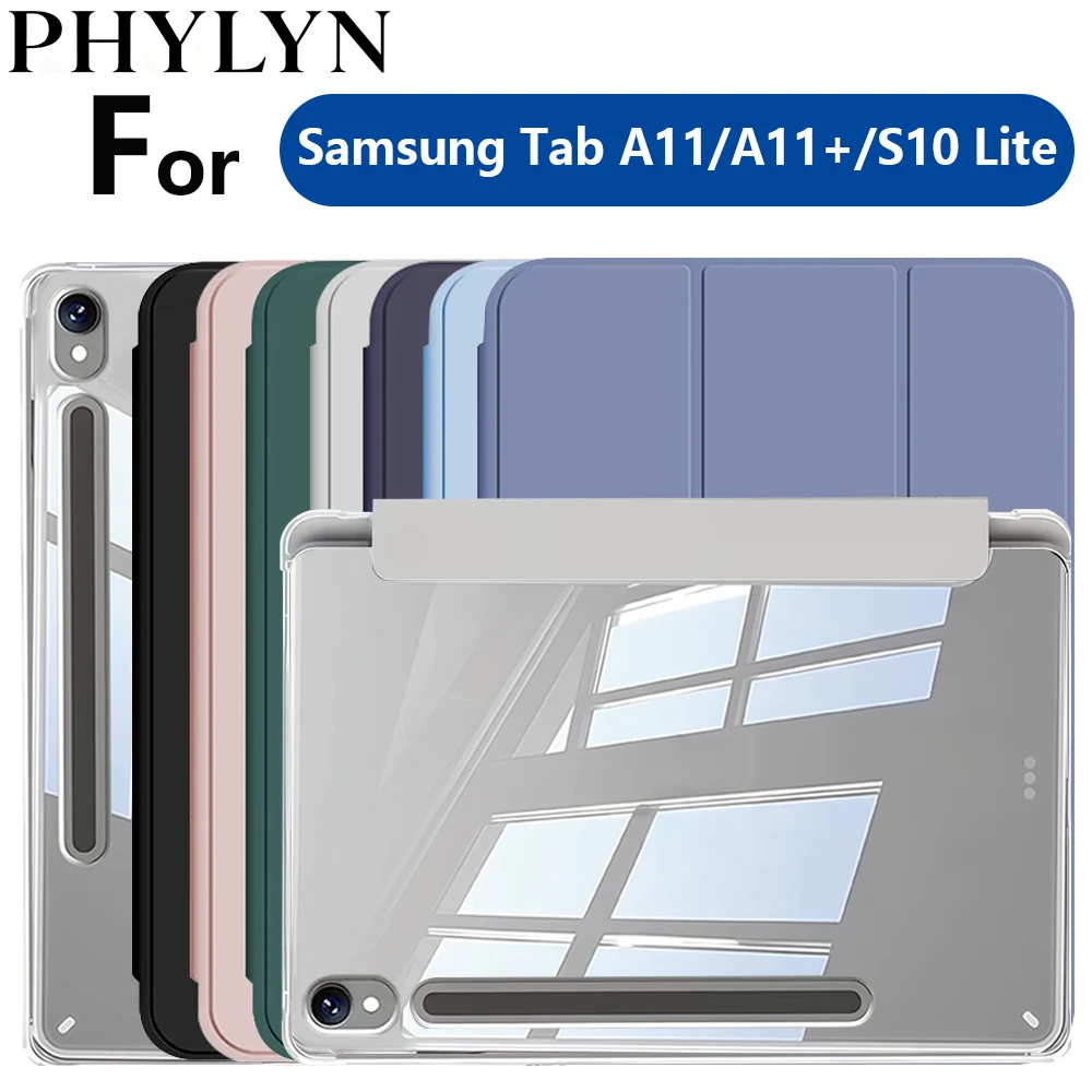 

Чехол для планшета Samsung A11/A9/A9+/A11+/S9/S9 FE/S10/S10 FE/S10 Lite с подставкой для умной крышки, держатель для карандашей с автоматическим пробуждением/сна