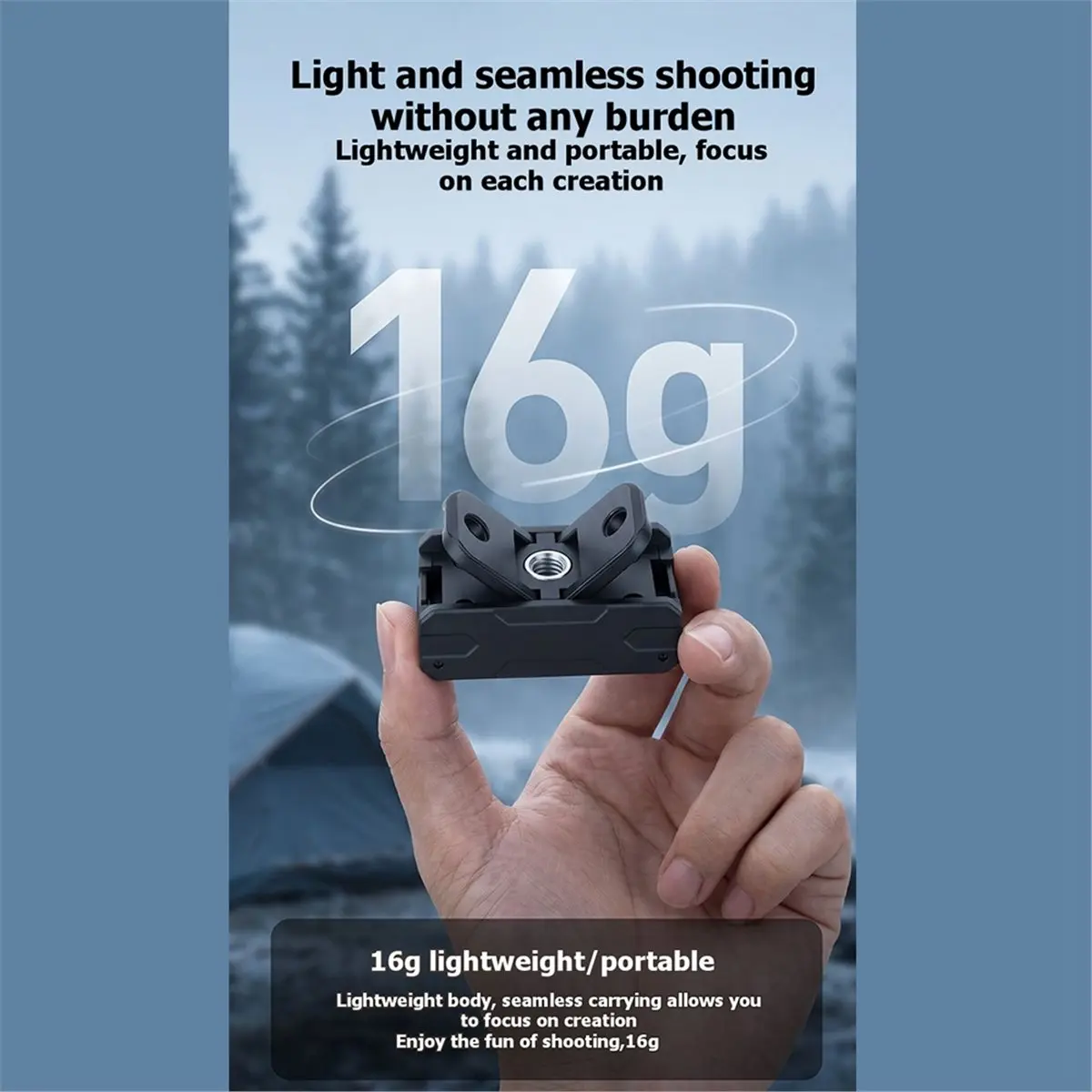Magnetic Quick Release Mount for Action 5/6 Universal Two Claw & 1/4