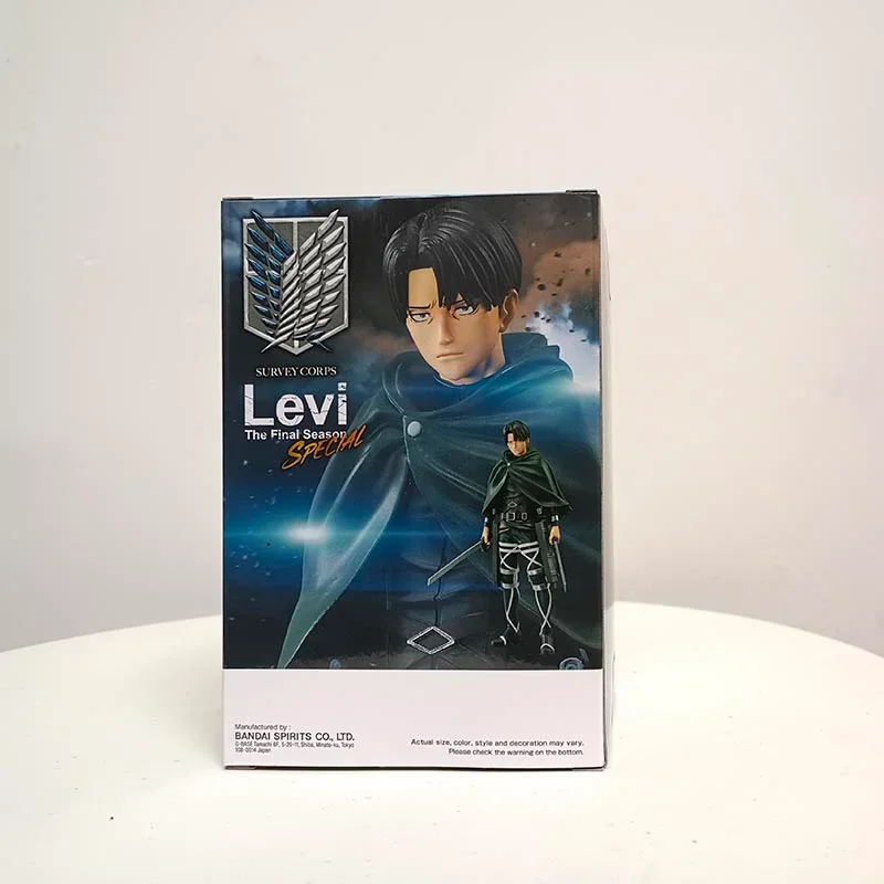 Bandai – figurines BANPRESTO en PVC, attaque sur Titan Levi, Figurine originale Shingeki no Kyojin, modèle jouets cadeau d'halloween, en stock