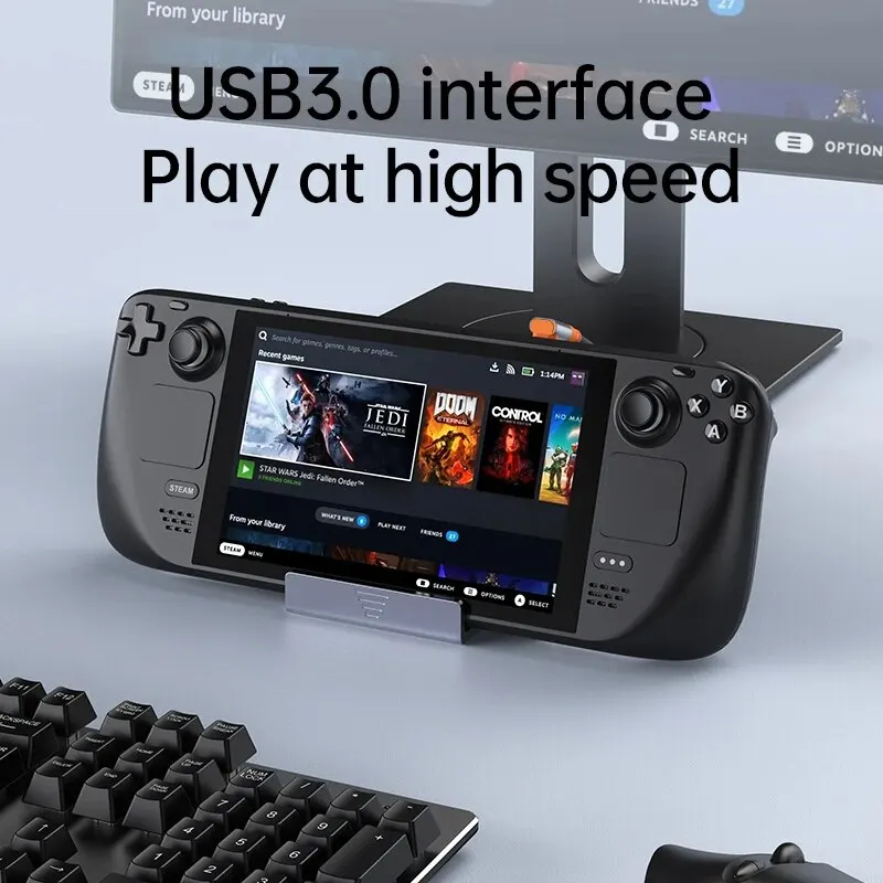 محطة إرساء مع منفذ كابل شبكة ، محور 5 في 1 ، Hdmi4K ، يدعم PD ، مناسب لمفتاح بخار الكمبيوتر #5