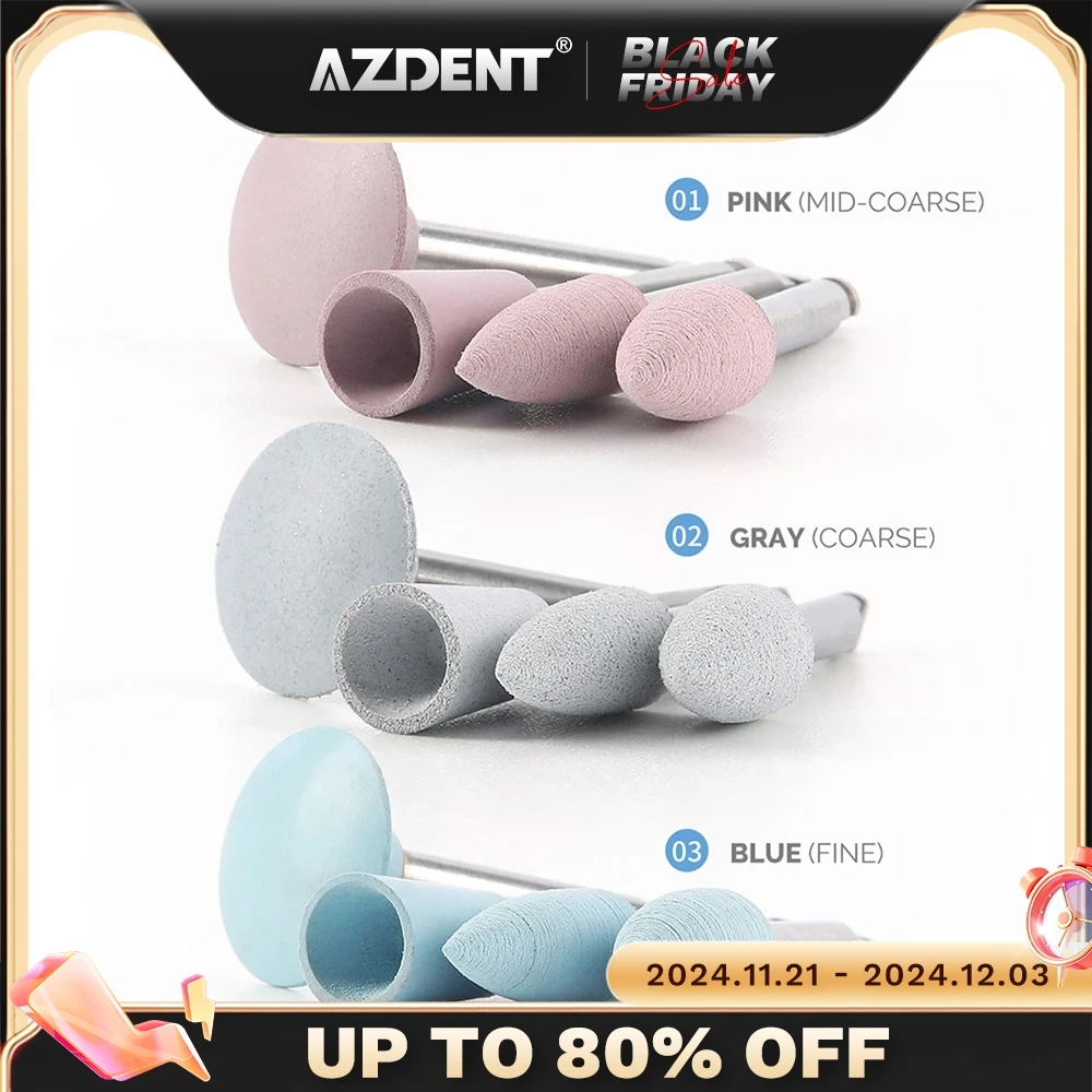 AZDENT Dental Silicone Polisher for Contra Angle Handpiece Porcelain Polishing Composite Teeth Polish Dentistry Tool Necessary