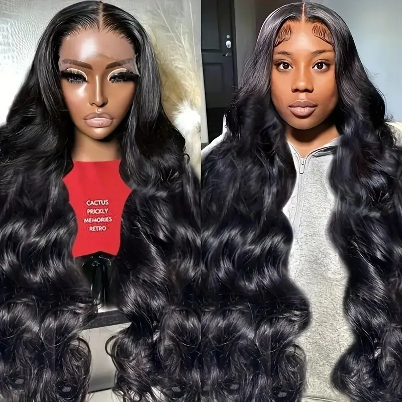 Rosabeauty13X6 Transparent Lace Frontal Wig Body Wave Long 13X4 HD Front Human Hair Nature Color 5X5 Glueless Wig 250 Density