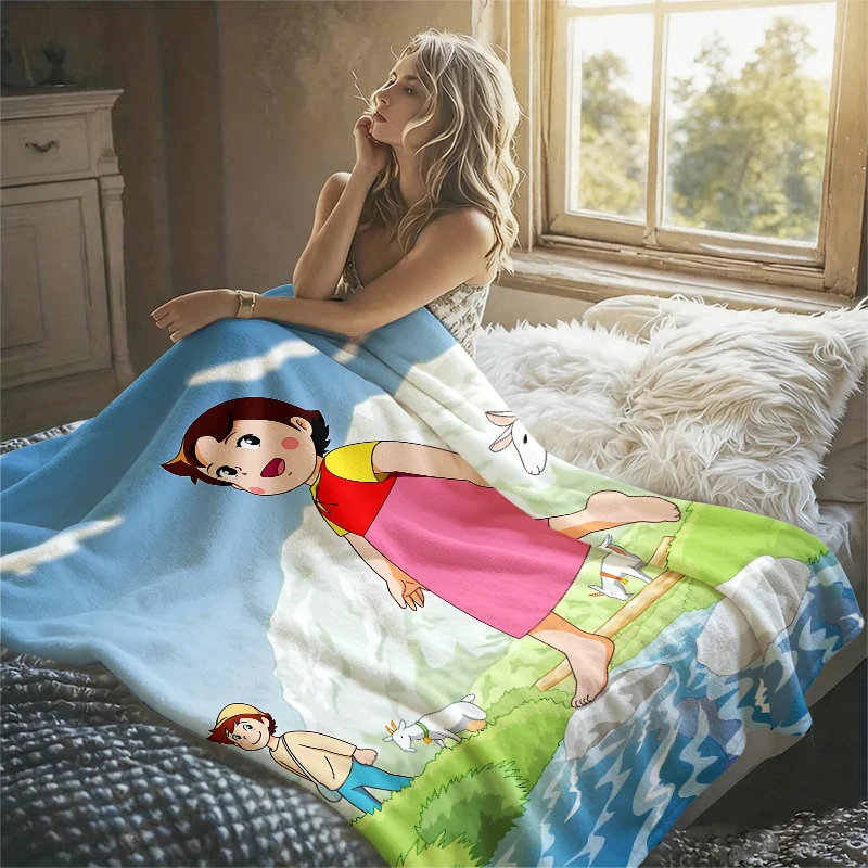 Cute Heidi Ultra-Soft Fluffy Flannel Blanket Super Cozy Lightweight Bed Blanket for Halloween Sofa Bed Christmas