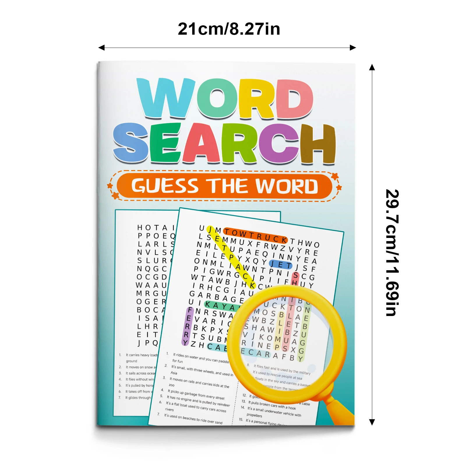 Word Search Puzzle Book – Guess the Word Challenge for Kids & Adults, Fun Brain-Training Activity
