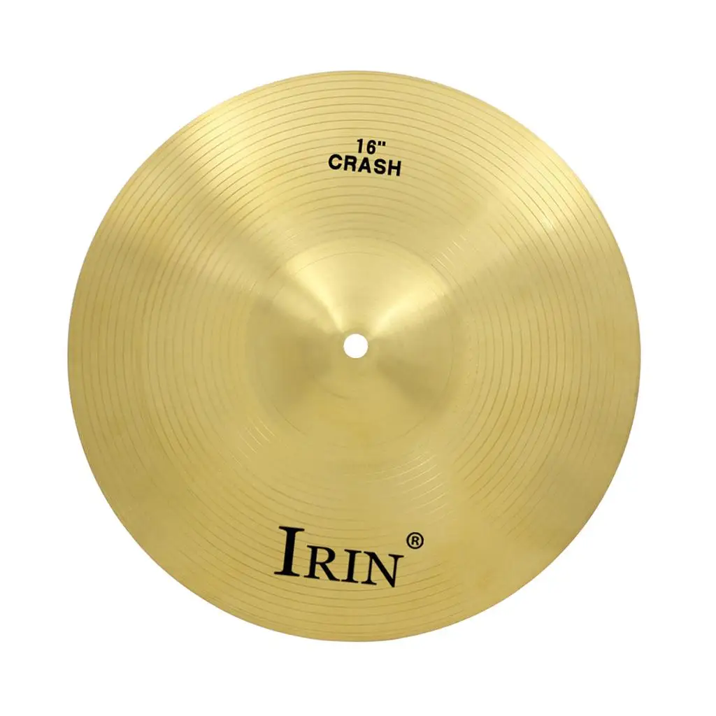 IRIN Professional 16 inch Brass Alloy Crash Ride Hi-Hat Cymbal for Drum Percussion Players Beginners