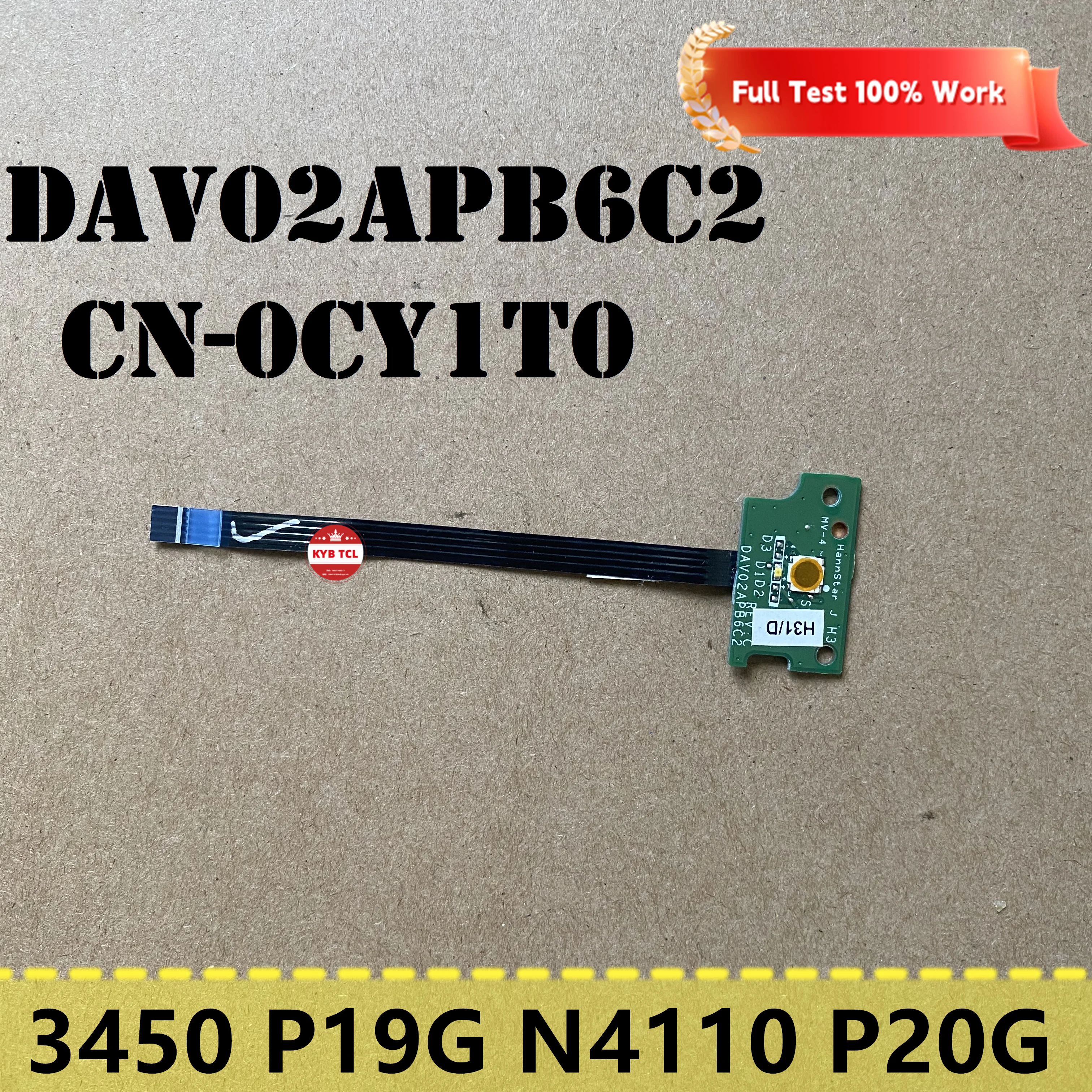 For Dell Vostro 3450 P19G N4110 P20G Power Switch Switch Board Or Multimedia Button Board DAV02APB6C2 DAV02ATH6C2 2CVDX CY1T0