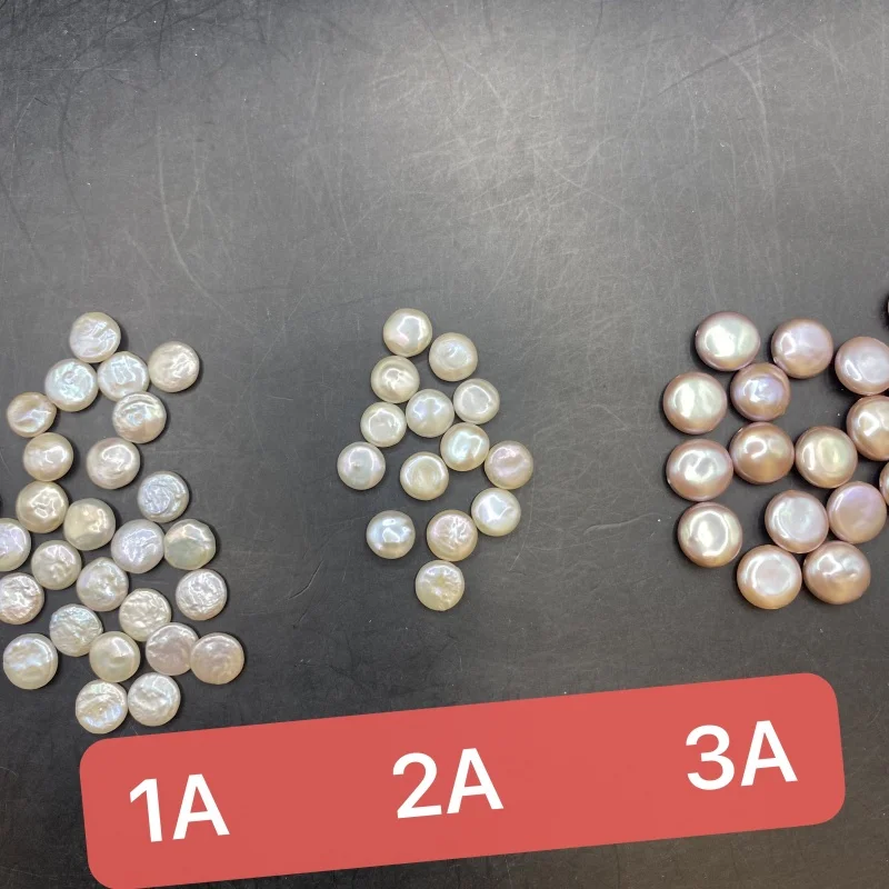 

2A 3A 4A Strong Light Baroque Pearl 9-16mm White Coin Shape Natural Freshwater Pearl Loose Beads DIY Earring Jewelry Accessories