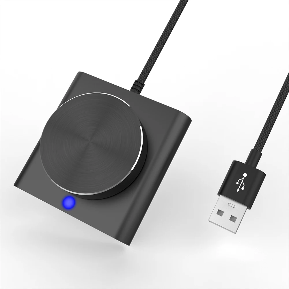 Ajusteur de contrôle du volume Bouton de contrôle du volume USB Contrôleur multimédia avec lecture/pause/arrière/avant avec câble USB pour Win/OS