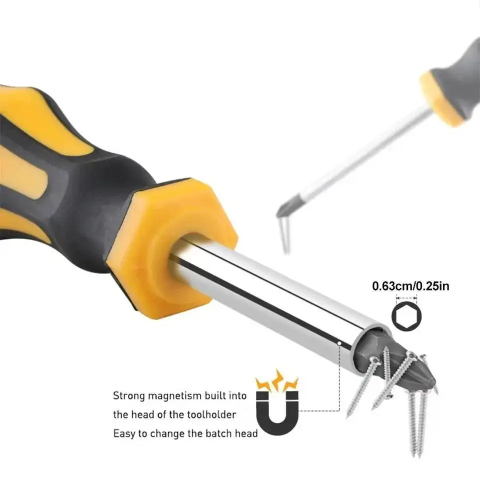 Magnetic Set 43 Piece Precision Phillips Screwdriver Bits With Sturdy Tool Box Repair Hand Tools