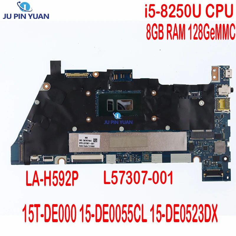 L57307-001 Motherboard DPC50 LA-H592P i5-8250U CPU 8GB RAM 128GeMMC for HP 15T-DE000 15-DE0055CL 15-DE0523DX PC Laptop MB Tested