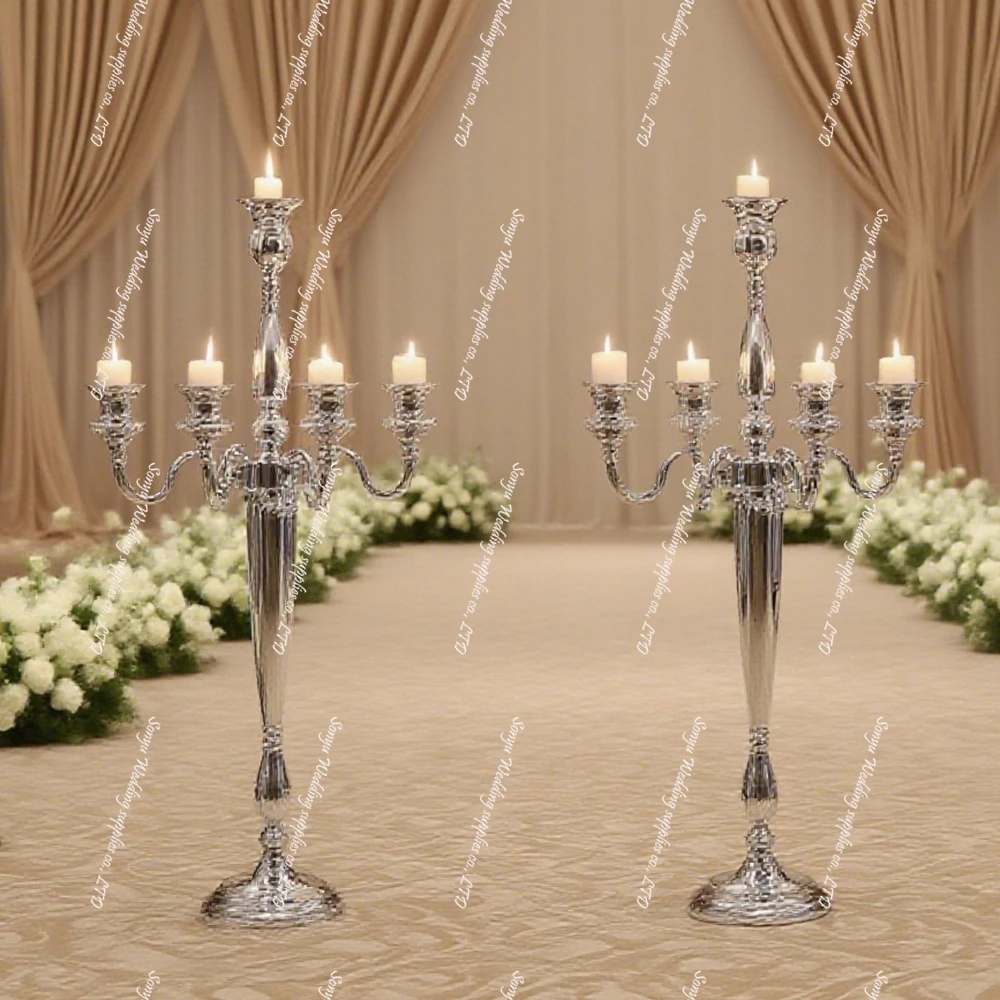 

10 шт. (60 см до 100 см) f30, золотые, серебряные свечи, металлические канделябры, стол производителя, напольные подсвечники, центральная часть