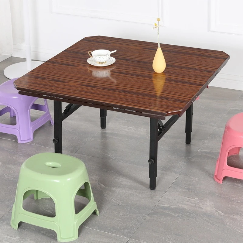 

Folding table portable dining table square and round dualpurpose dining table modern lifting installation-free household simple