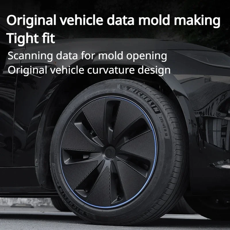 สติ๊กเกอร์ดุมล้อสำหรับเทสลารุ่น3 + สติ๊กเกอร์2024ขอบล้อสูงสติกเกอร์กันรอยซ่อมแซมฟิล์มป้องกันอุปกรณ์เสริมรถยนต์