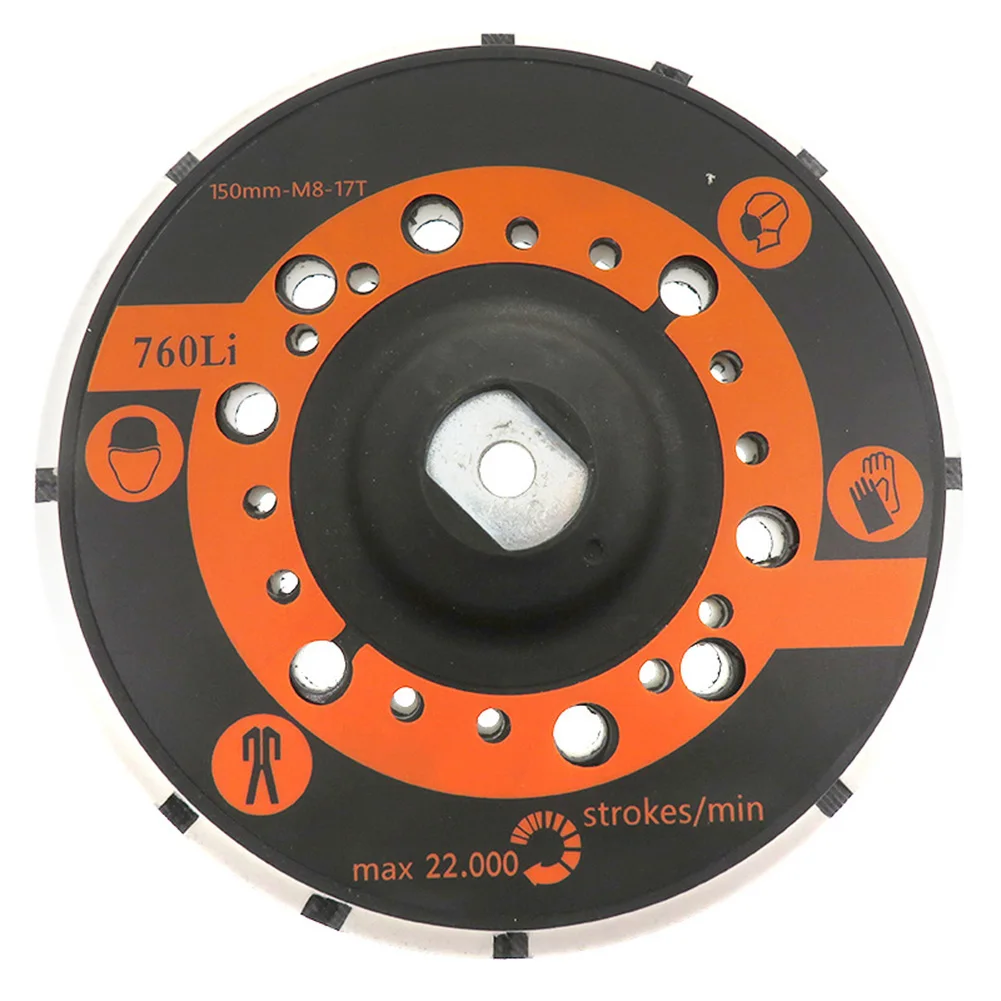 

6-дюймовая шлифовальная подушечка на липучке, шлифовальные диски M8-17T, подложка с резьбой для воздушной шлифовальной машины, опорная пластина для полировщика