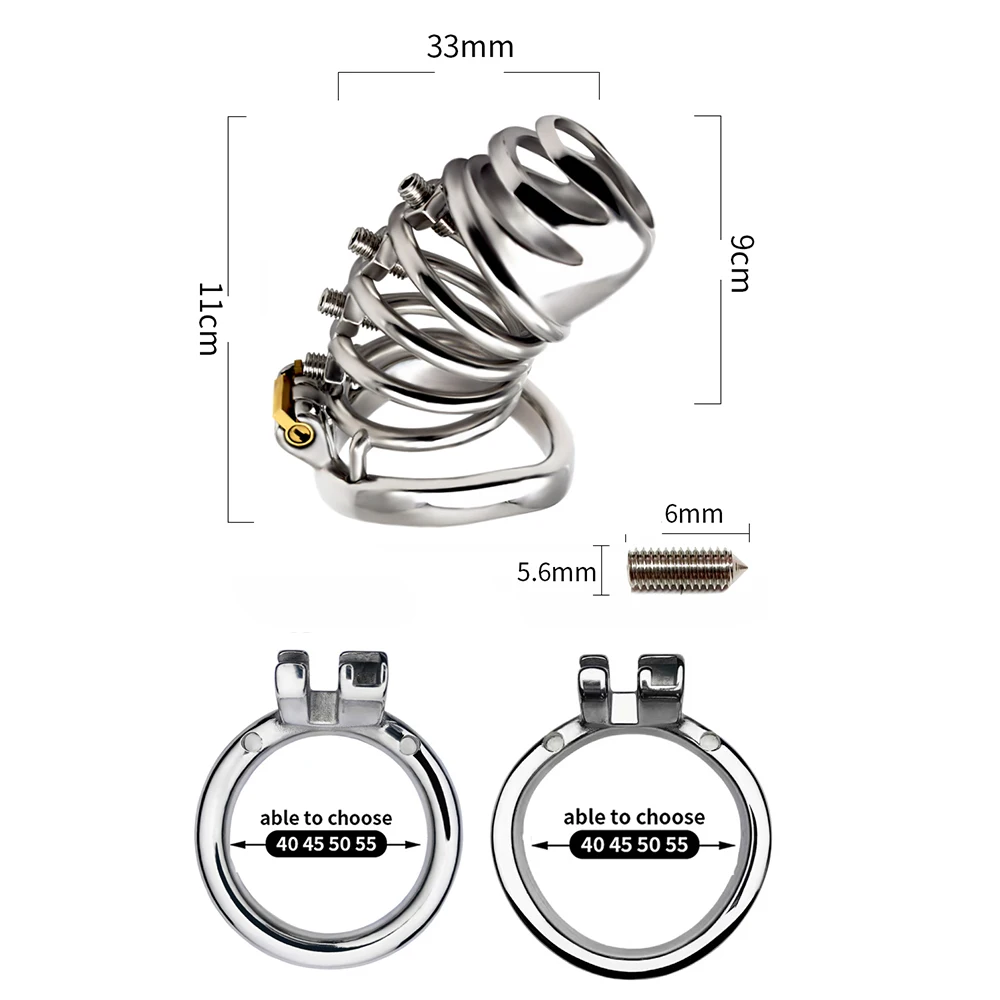 FRKO Big Metal Male Chastity Cage Device Cock Lock Penis Rings Sadism BDSM Slave Games Sex Toys For Men Pleasure секс игрушки 18