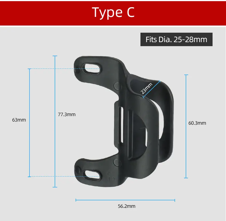 MTB 20-28mm Durchmesser. Fahrrad Pumpe Halter Haken Schleife Strap Fixierung Fahrrad Inflator Zubehör Halterung Auf Flasche Halter Loch – Detail 8