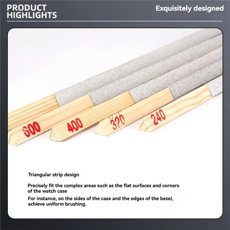 DT81 5pcs Watch Repair Tools Watch Wire Drawing Rod Case Side Plane Wire Drawing Shell Renovation Hand Tools