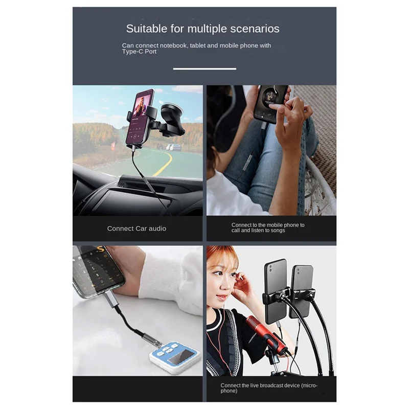 A31R-USB Type C To 3.5Mm Earphone Jack Digital Audio Adapter Converter USB C To 3.5 Mm Headphone Aux Cable