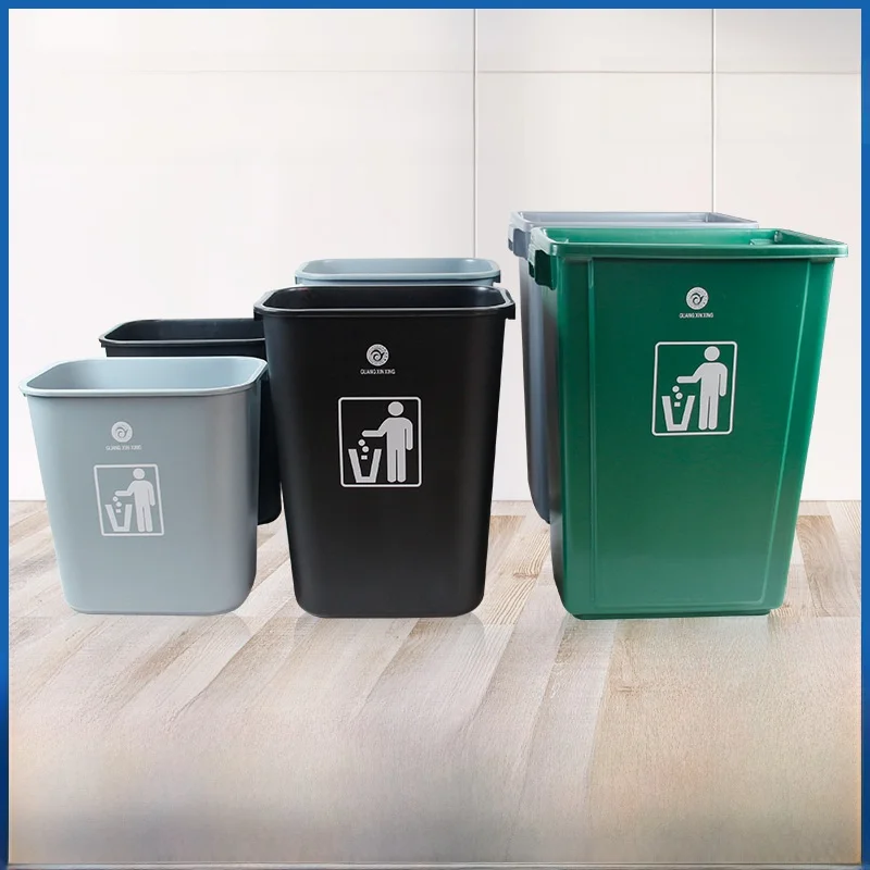

Большой прямоугольный мусорный бак без крышки для офиса, улицы, кухни, школы, коммерческих помещений, бытовых нужд и утилизации отходов