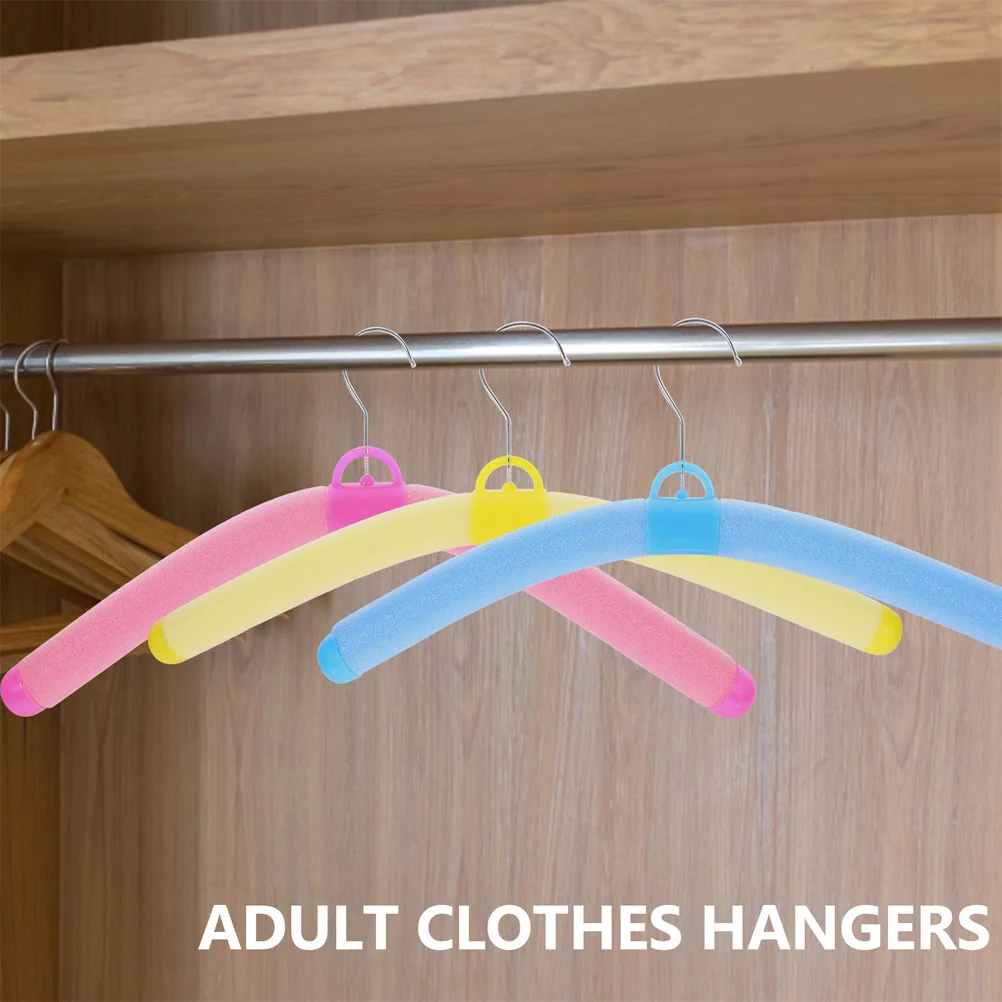 12pçs cabides de roupas de plástico de espuma, flexíveis, antiderrapantes, leves para organização de armário de loja doméstica, cabides de pescoço curto