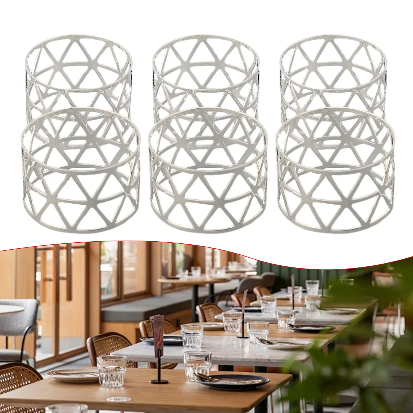 

6 Pcs Towel Rack Buckle Alloy Napkin Ring Wedding Party Dining Table Decoration Towel Napkin Paper Buckle Bracket Home Decor