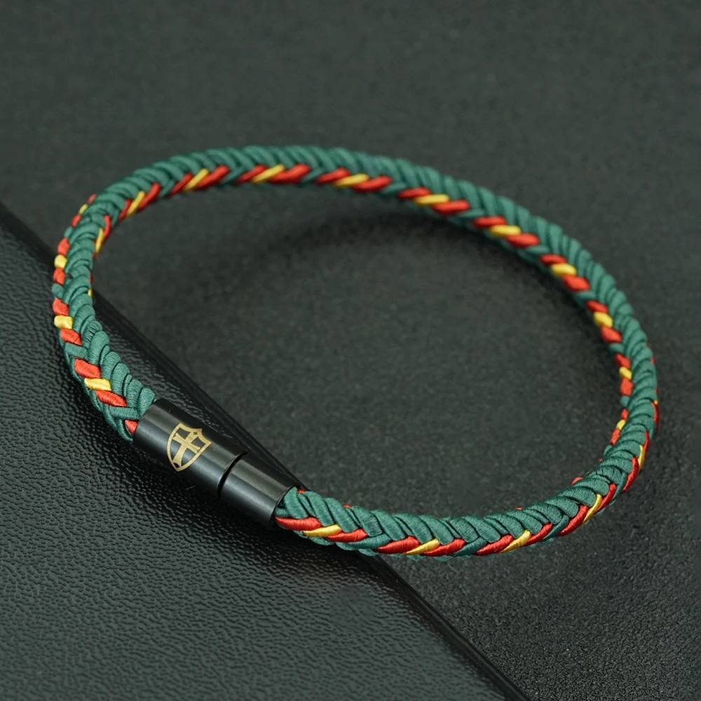 Modisches Kreuz-Schild Ethnisches Geflochtenes Seil-Armband Unisex Handgefertigt 9 Farboptionen Glücksbringer-Armband Lässiges Paar-Accessoire – Detail 10