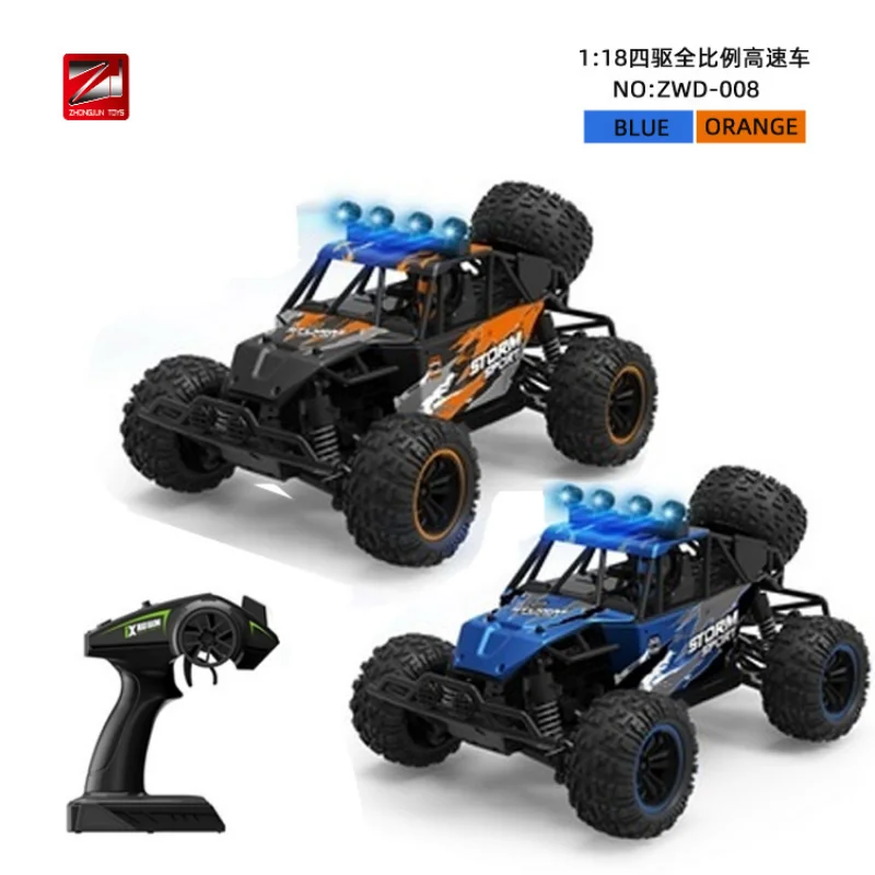 1:18 2.4G Racing RC Car 35KM/H 4WD Speed Big Off-road Vehicle Electric Remote Control Crawler Monster Truck Toys for Children