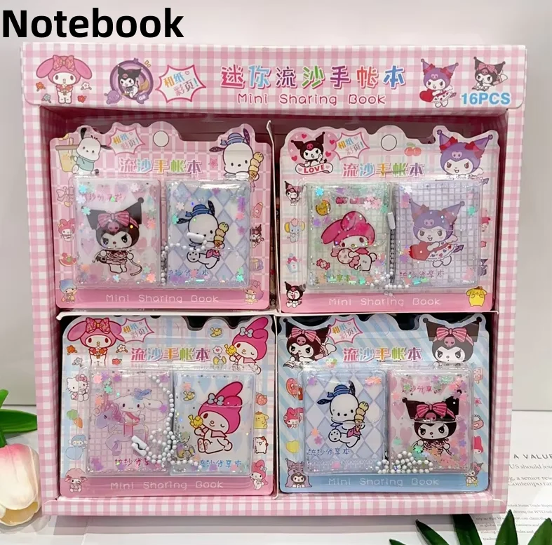 16 set/lot Sanrio Kawaii Kuromi Melody Notebook Mini Portable Note Book Diary Planner Memo pad Stationery gift School Supplies