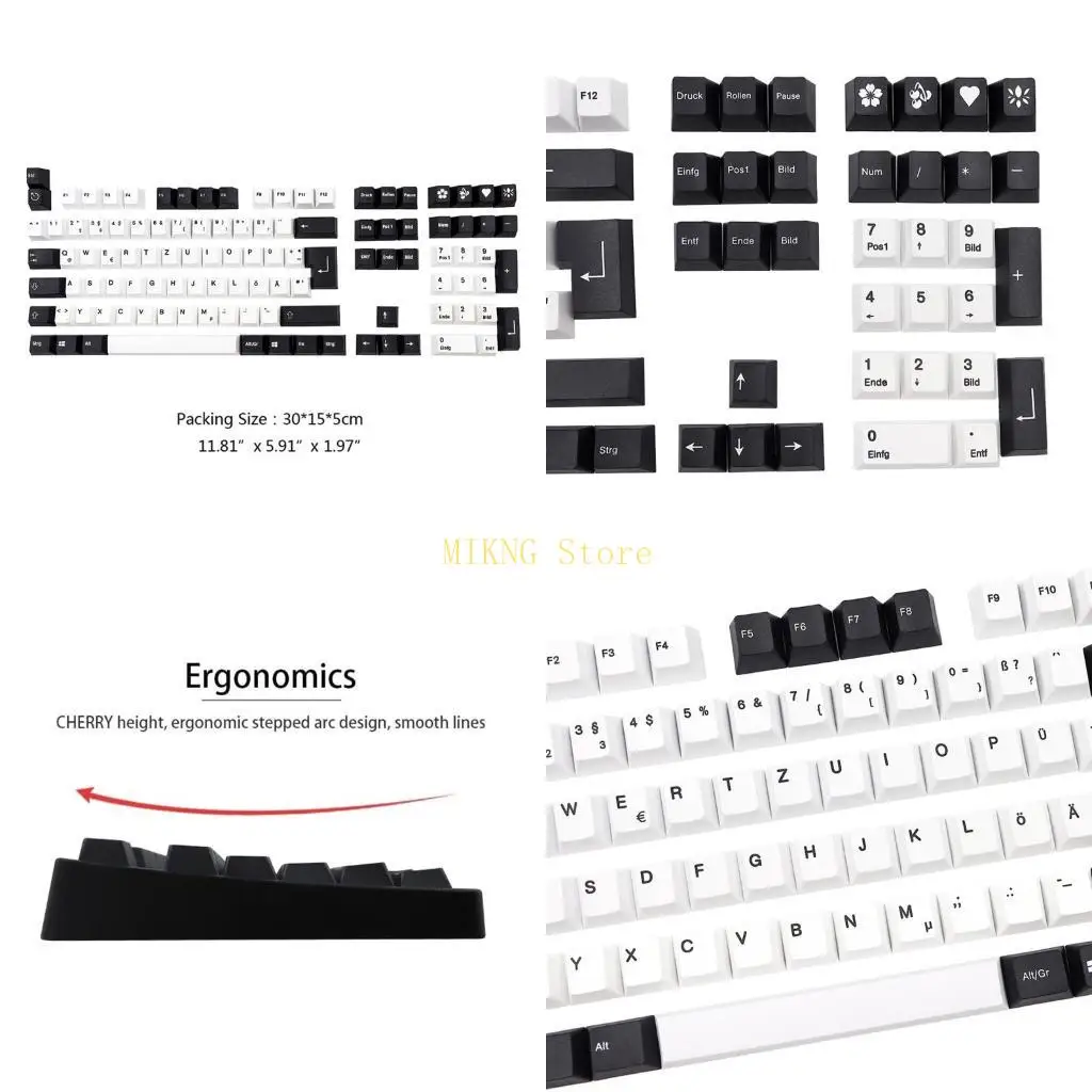 

PBT Keycap Cherry Profile 109 Keys Dye-Subbed for Key Cover for Gk61 64 68 96 10 best sale