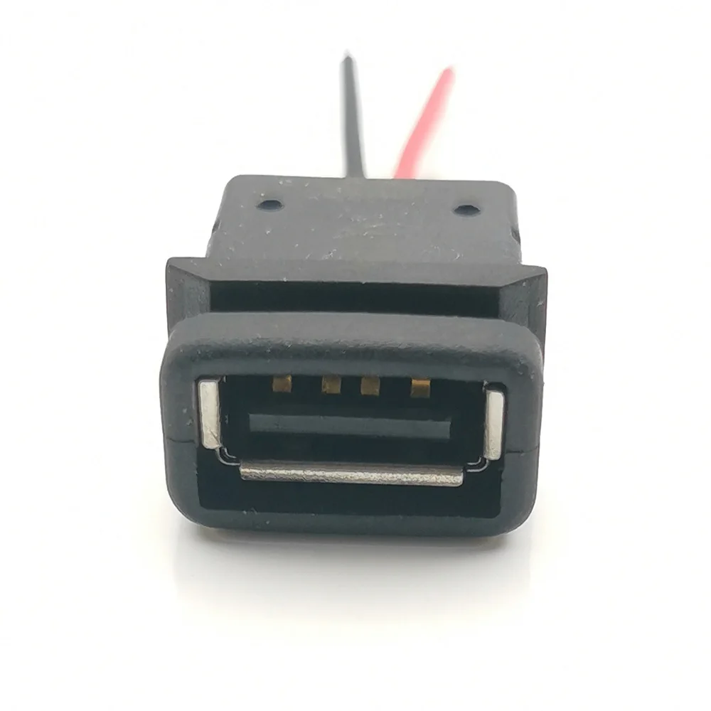 1/2/5/8 USB Connectors 2.0 Female Power Jack USB2.0 Charging Port Connector with Cable Terminals USB Socket Charger Receptacle