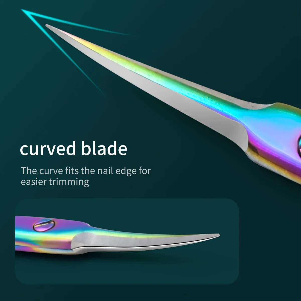 Professional Precision Curved Cuticle Scissors for Men & Women  Multi-Purpose Nail Care Tool for Manicure, Pedicure