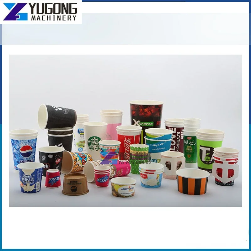 Gobelet en Papier de Grande Largeur, Machine d'Impression, Entièrement existent, 4 Documents