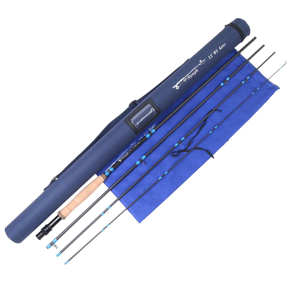 Vara de Pesca TXBUNBOF Nymph Fly - 10/11FT 2/3/4WT 4pc SK24 Carbono para Pesca de Truta com Euro Nymphing