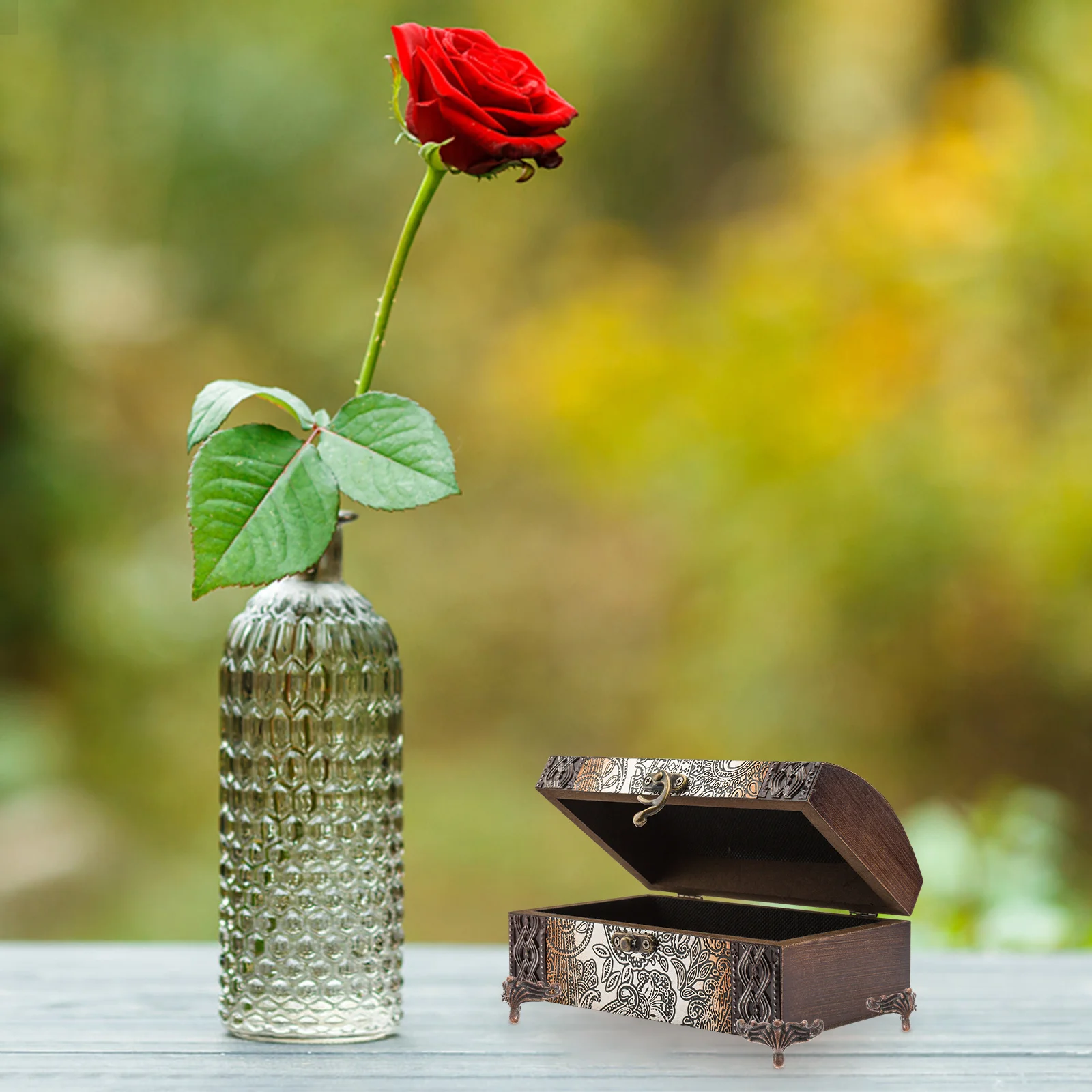 25 قطعة صندوق مجوهرات قدم حماة الزوايا صندوق خشبي مزخرف الساقين لتخزين علبة الهدايا الصدر اكسسوارات الأثاث #5