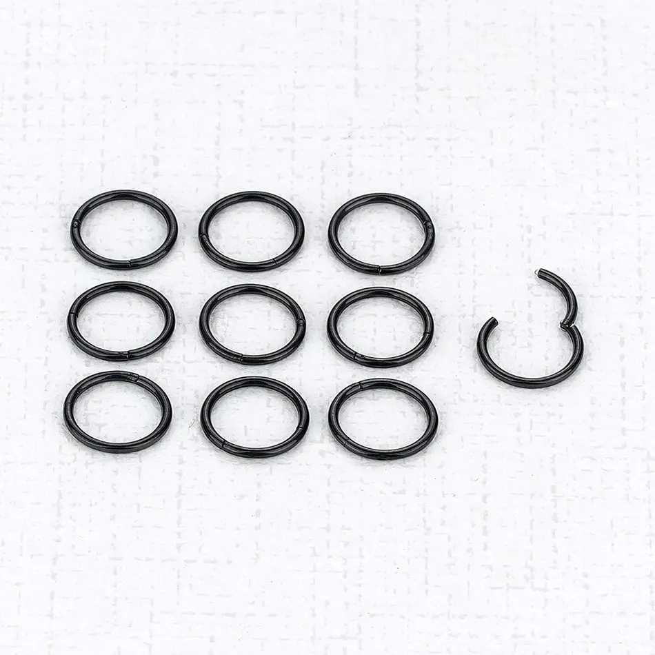 1PC G23 Titanium Hinged Segment Ring Nose Ring Piercing Nipple Ear Septum Tragus Cartilage Clicker Lip Body Jewelry 14G 16G