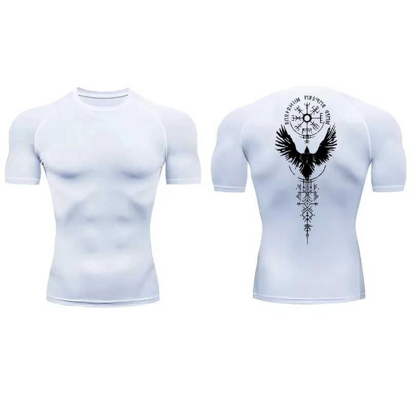 Compression Shirts for Men Short Sleeve Gym Workout Fitness Undershirts Quick Dry Athletic T-Shirt Top 850