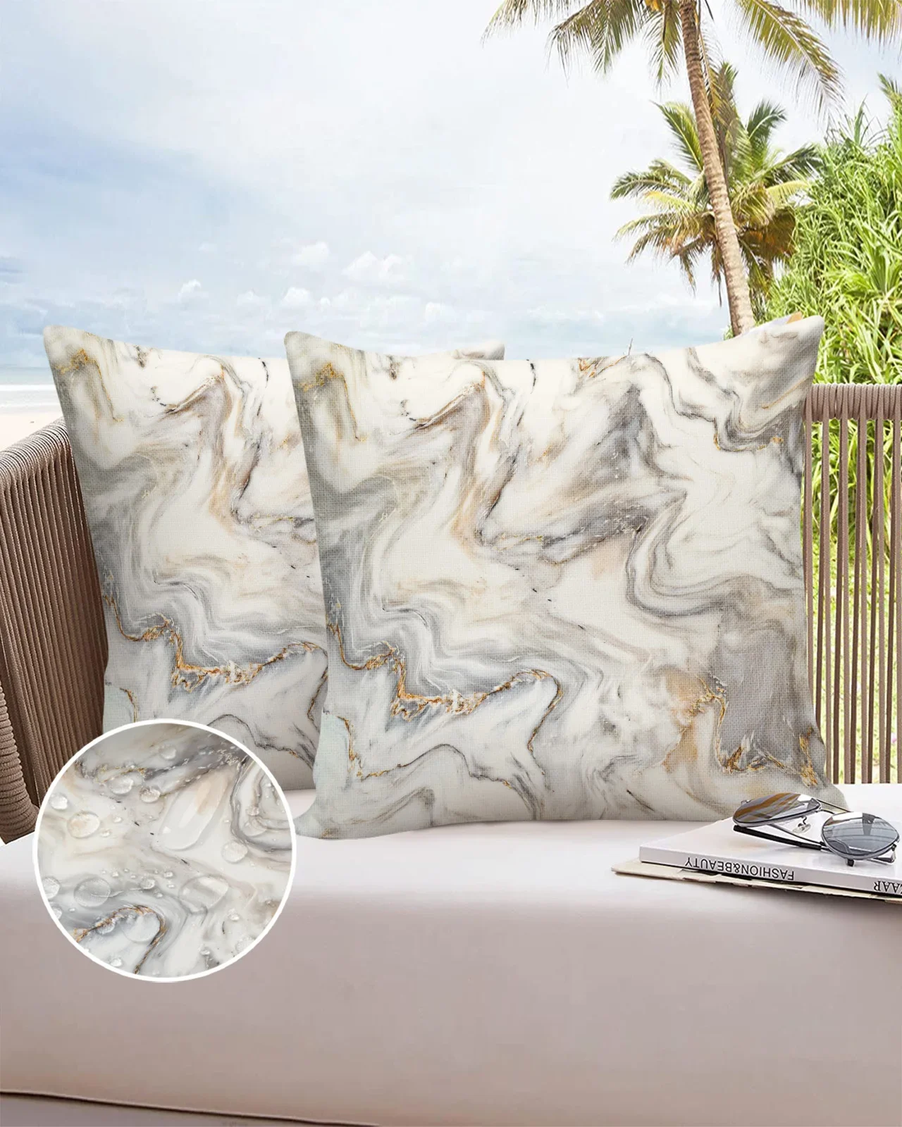 

2/4pcs Pillowcase Set Abstract Marble Texture Luxury Cushion Case Home Decoration Sofa Waterproof Pillowcase