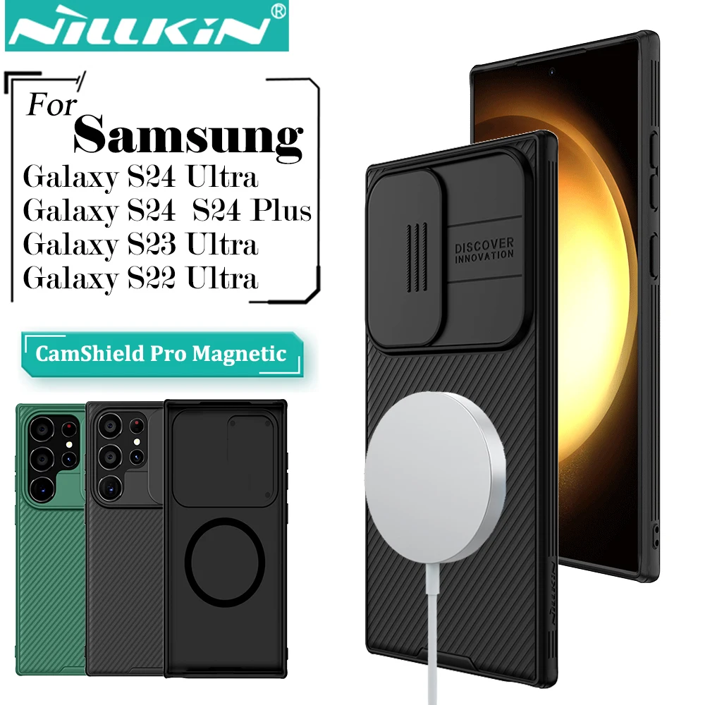 

Чехол Nillkin для Samsung Galaxy S24 Ultra Magsafe, защитный чехол CamShield Pro для Samsung Galaxy S23 Ultra S22