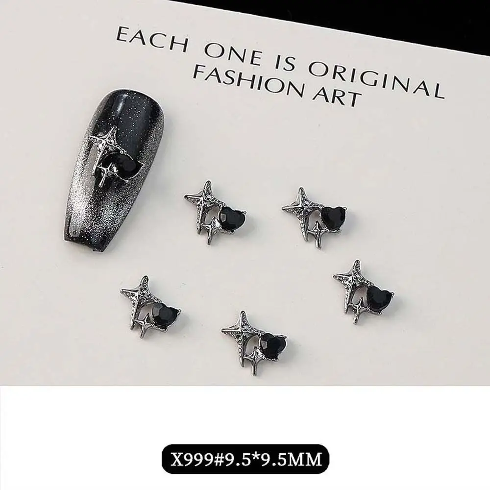 5 unids/set Material de manicura decoraciones de uñas de corazón de Halloween suministros de uñas adornos de uñas DIY accesorios de uñas de estrella de Halloween