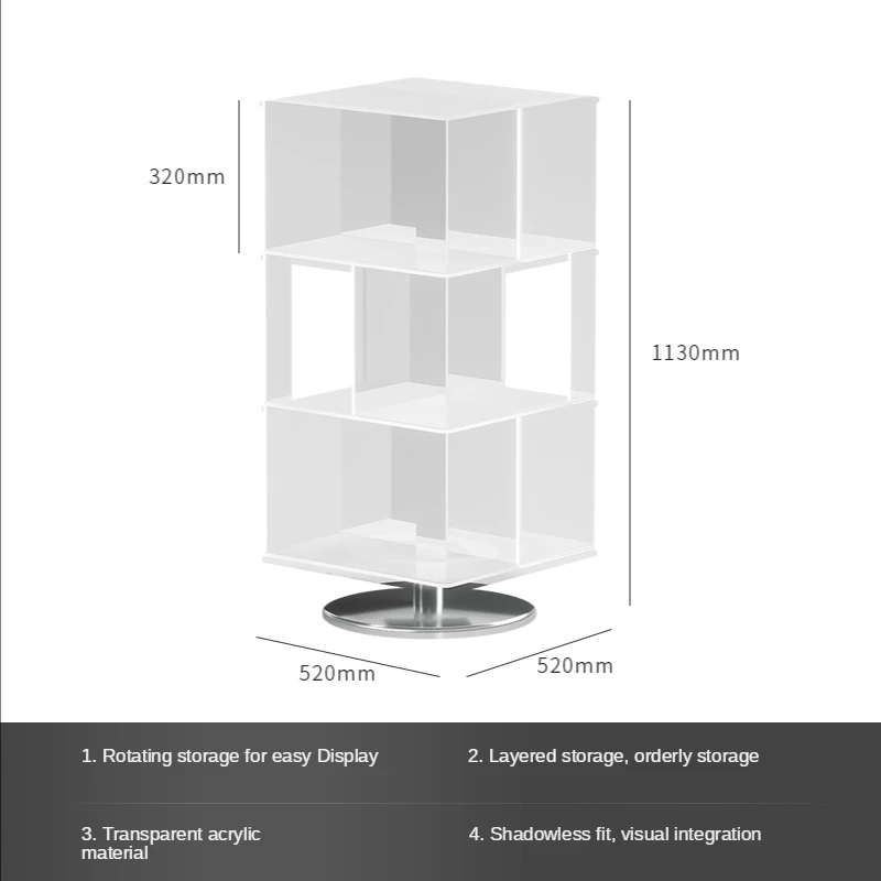 

LL High Display Cabinet Organic Glass Bookcase Display Rack