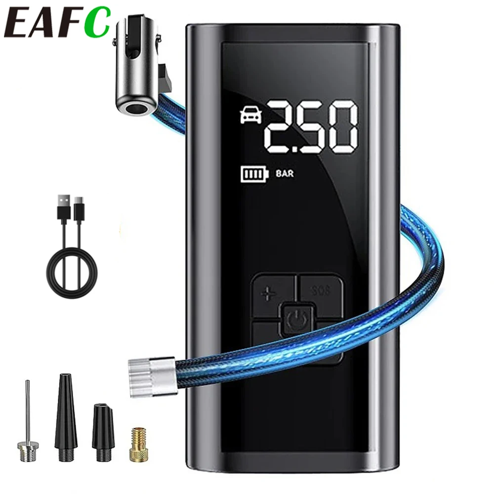 Car Wireless Air Pump Air Compressor Tire Ball Inflator Led Light Tire Inflator 150Psi Electric for Cars Motorcycles Bicycles