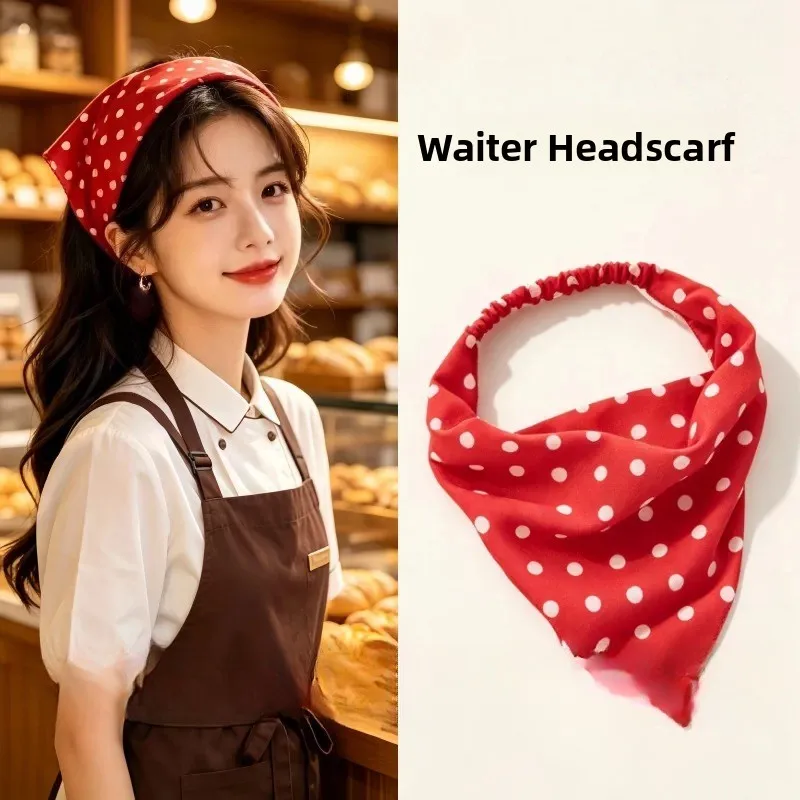 Women's Work Hat Restaurant  Scarf Baking Coffee Shop Waitress Headscarf Oil Proof Hair Fall Prevention Headwrap