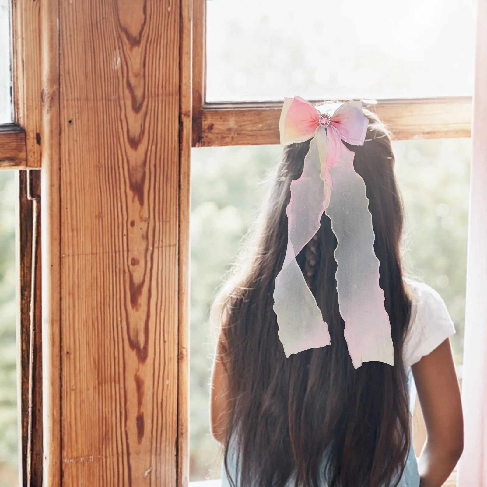 

2 Pcs Ribbon Bows Hairpin Clip Barrette Girls Toddler Hair Accessories Bowknot Hairpins Decorative Chic Suitable All Hair Styles