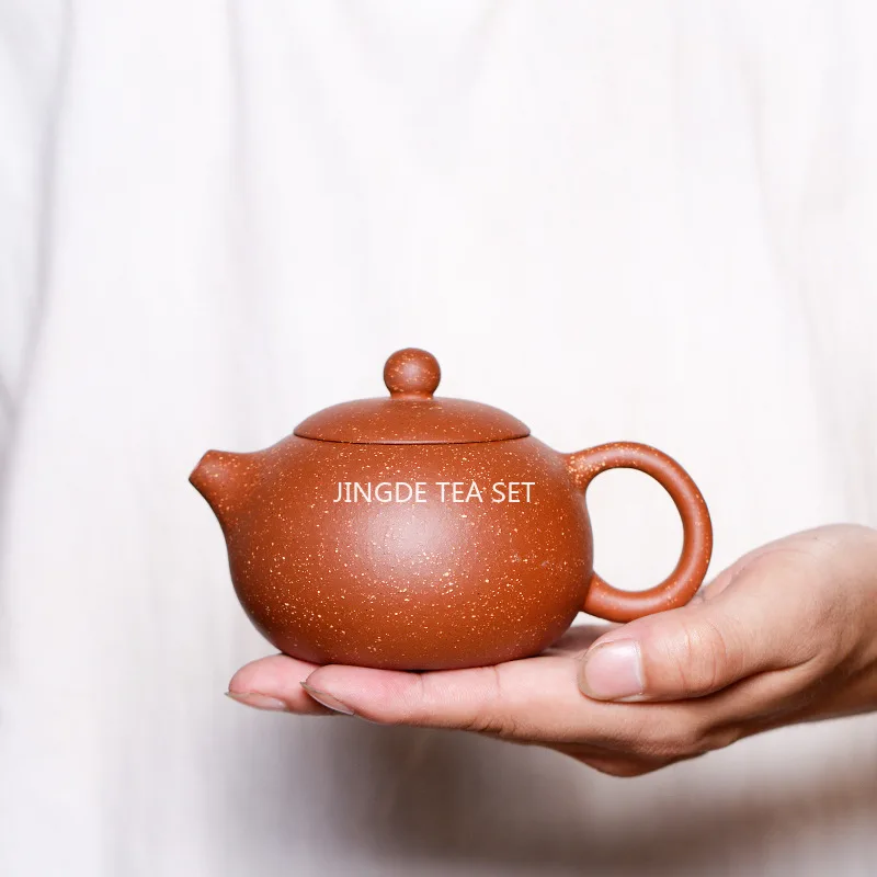 

Chinese Yixing Handmade Purple Clay Pot Dragon Blood Sand Xishi Home Tea Pot Little Kung Fu Tea Set Tea Pot 180ML