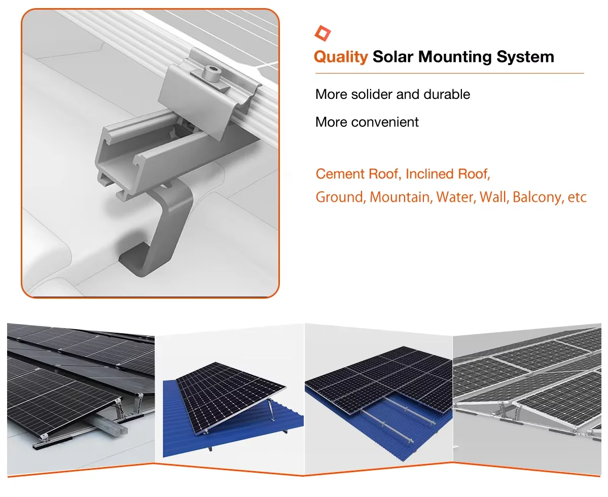 السكنية كاملة 5Kw 12Kw الهجين العاكس البطارية الشمسية حزمة نظام المنزل شبكة النظام الشمسي 100ah بطارية ليثيوم IP65