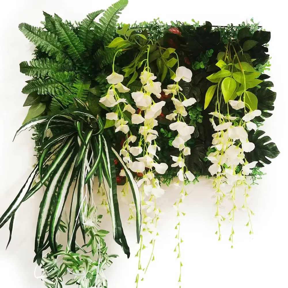 

White Multicolor Artificial Flower Wisteria Flower Panel Decoration Greening Background Shop Shopping Mall Office Bedroom Window