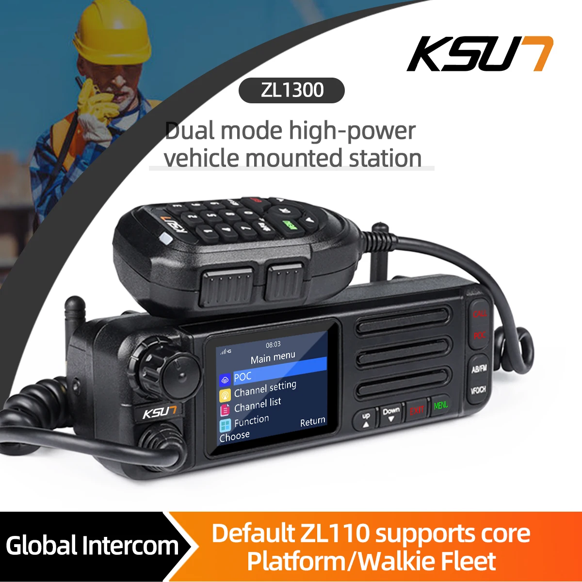 

Car Radio Zello Platform Compatible Public Network Intercom Unlimited Distance Long Range Communication Device for Vehicles