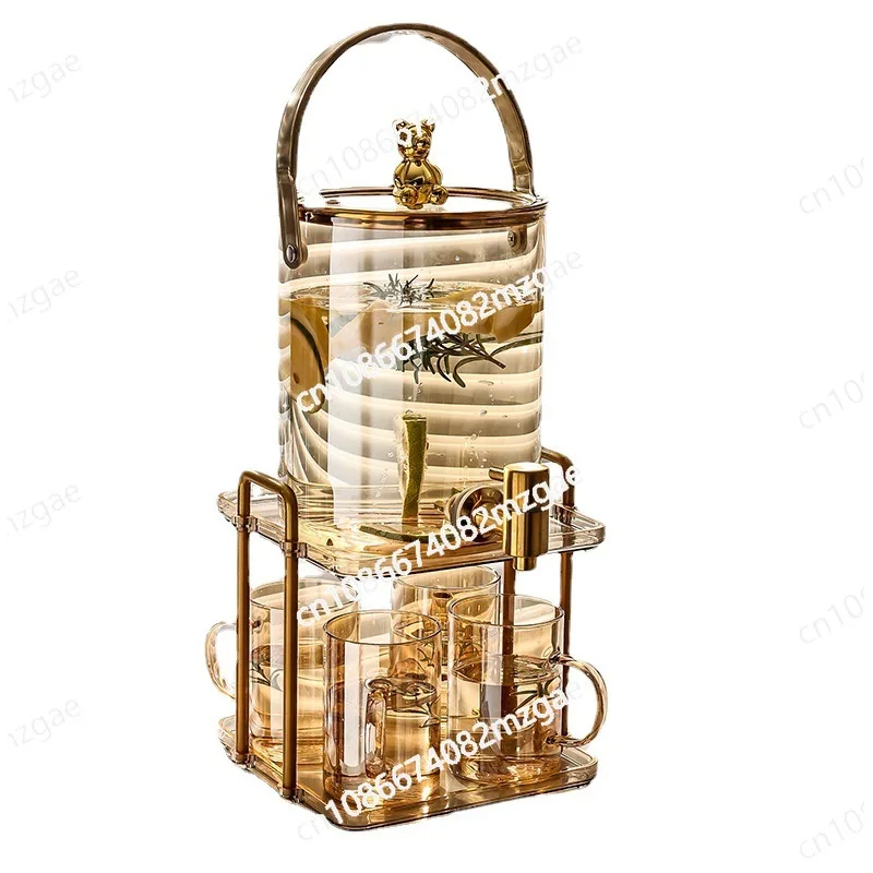 

Glass cold kettle with faucet bucket set large capacity