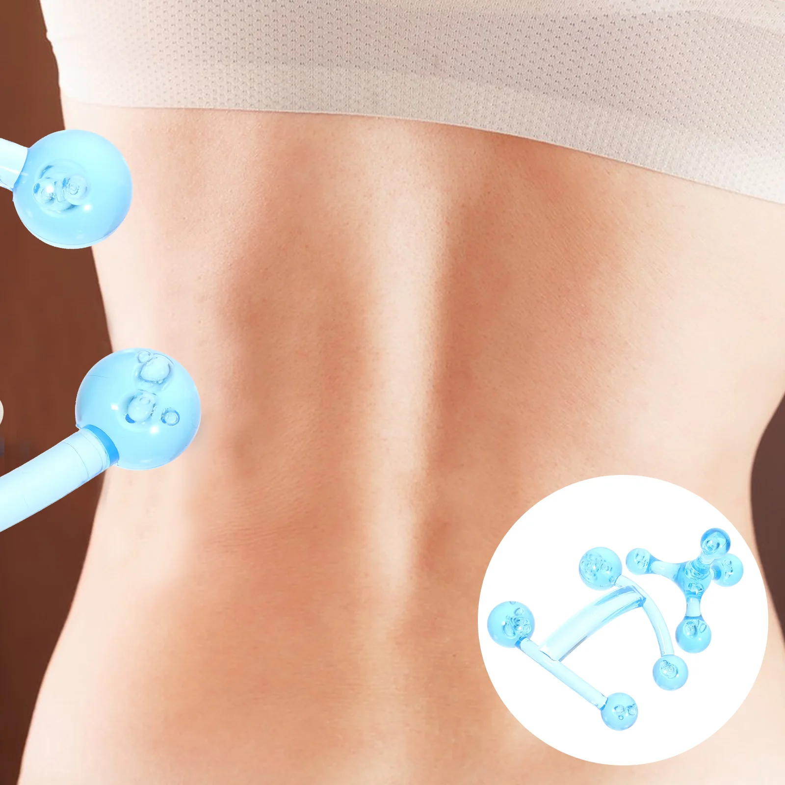 

2pcs Handheld Massager Small Body Massage Tool Portable Neck Shoulder Back Massager Reusable Fatigue Relaxing Acupuncture Point